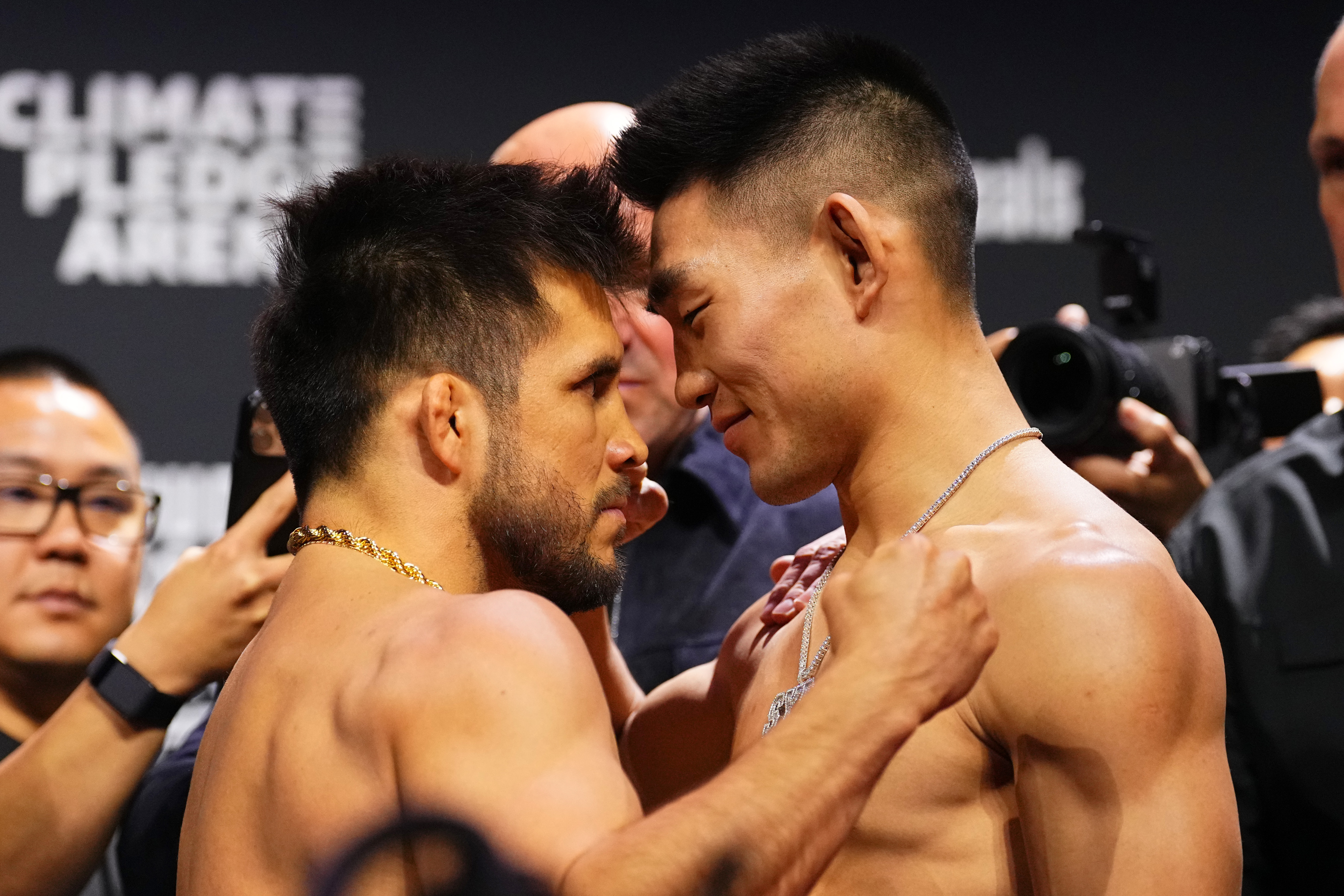Henry Cejudo and Song Yadong at UFC Seattle