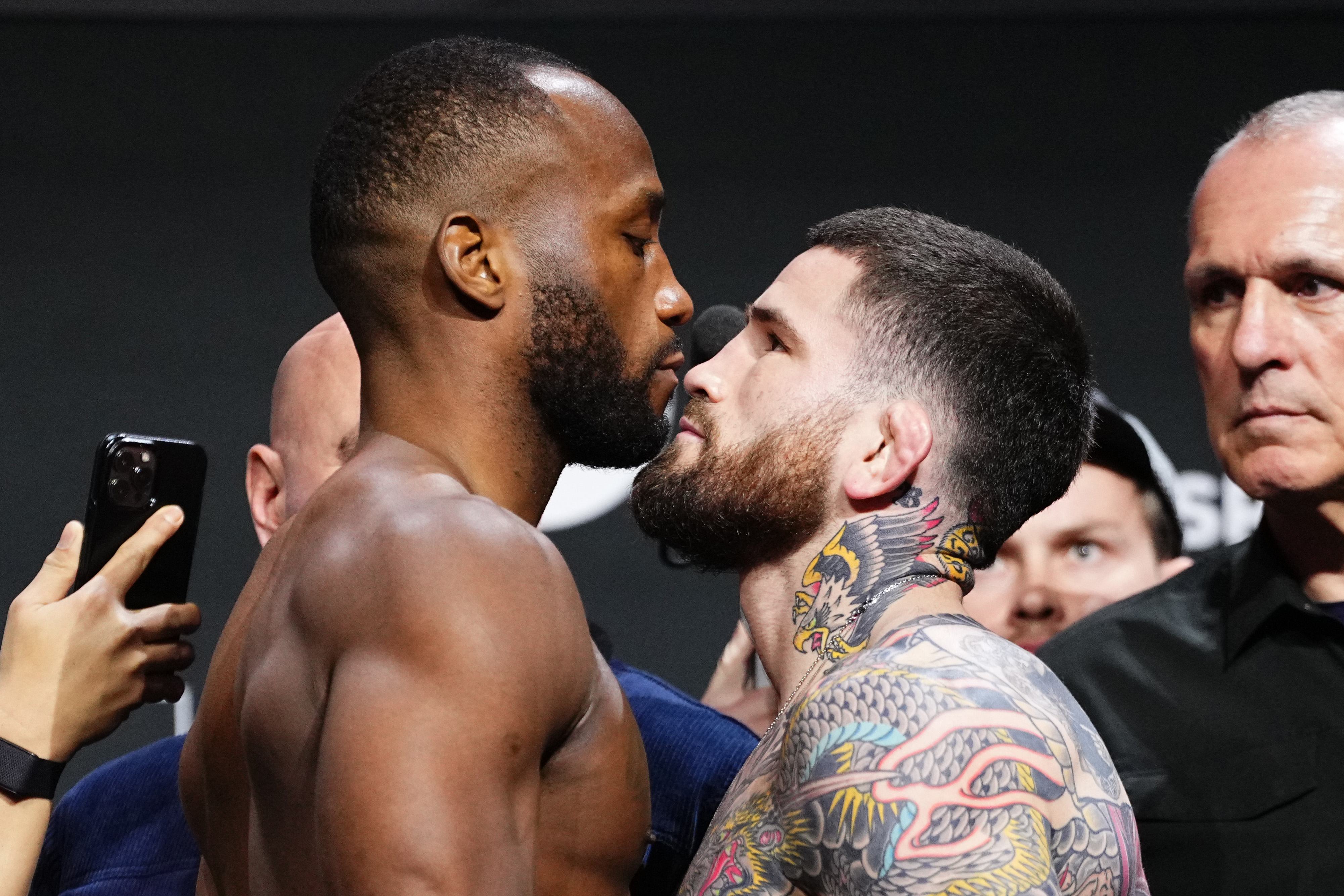 Leon Edwards and Sean Brady at UFC London