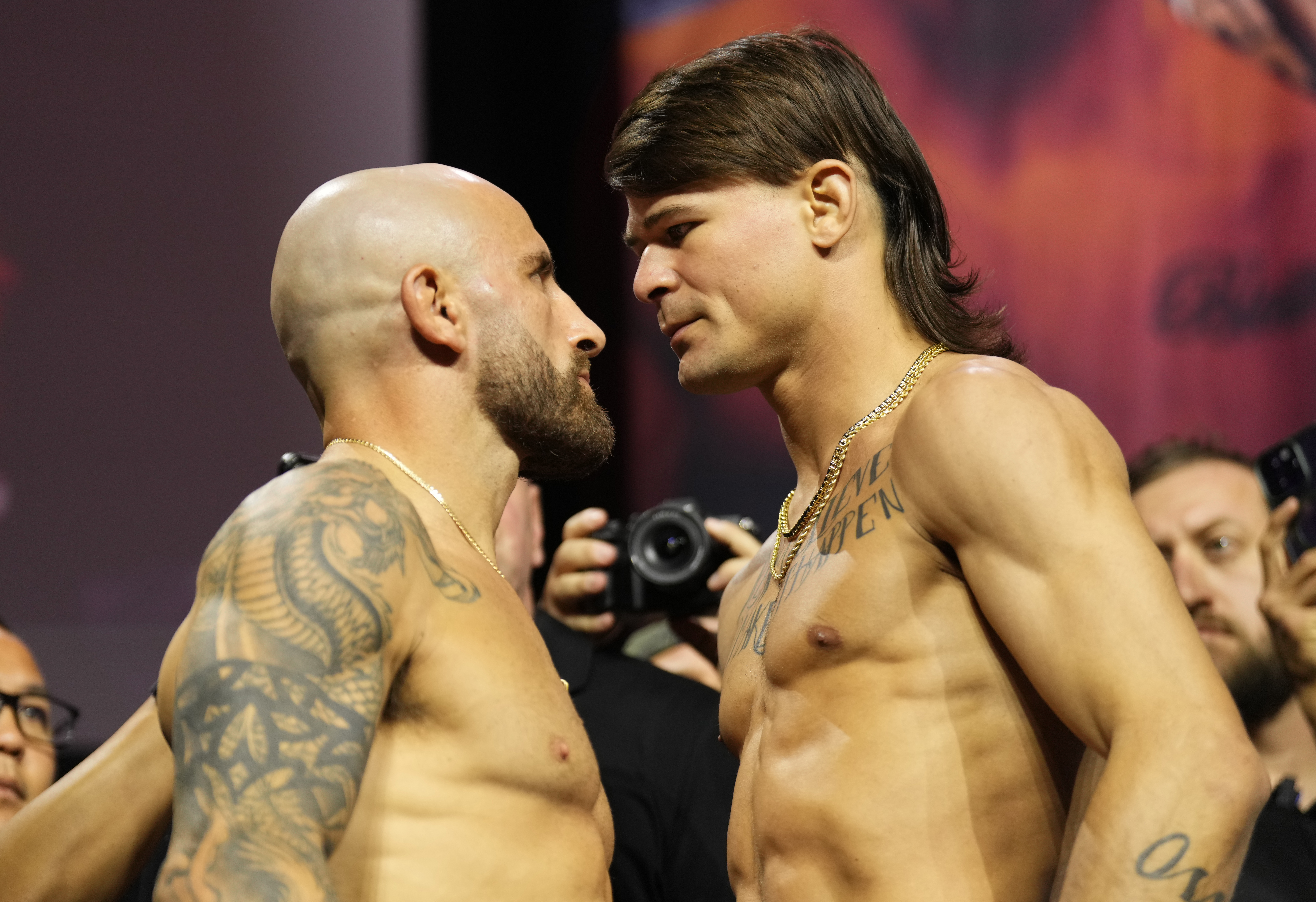 Alexander Volkanovski and Diego Lopes at UFC 314