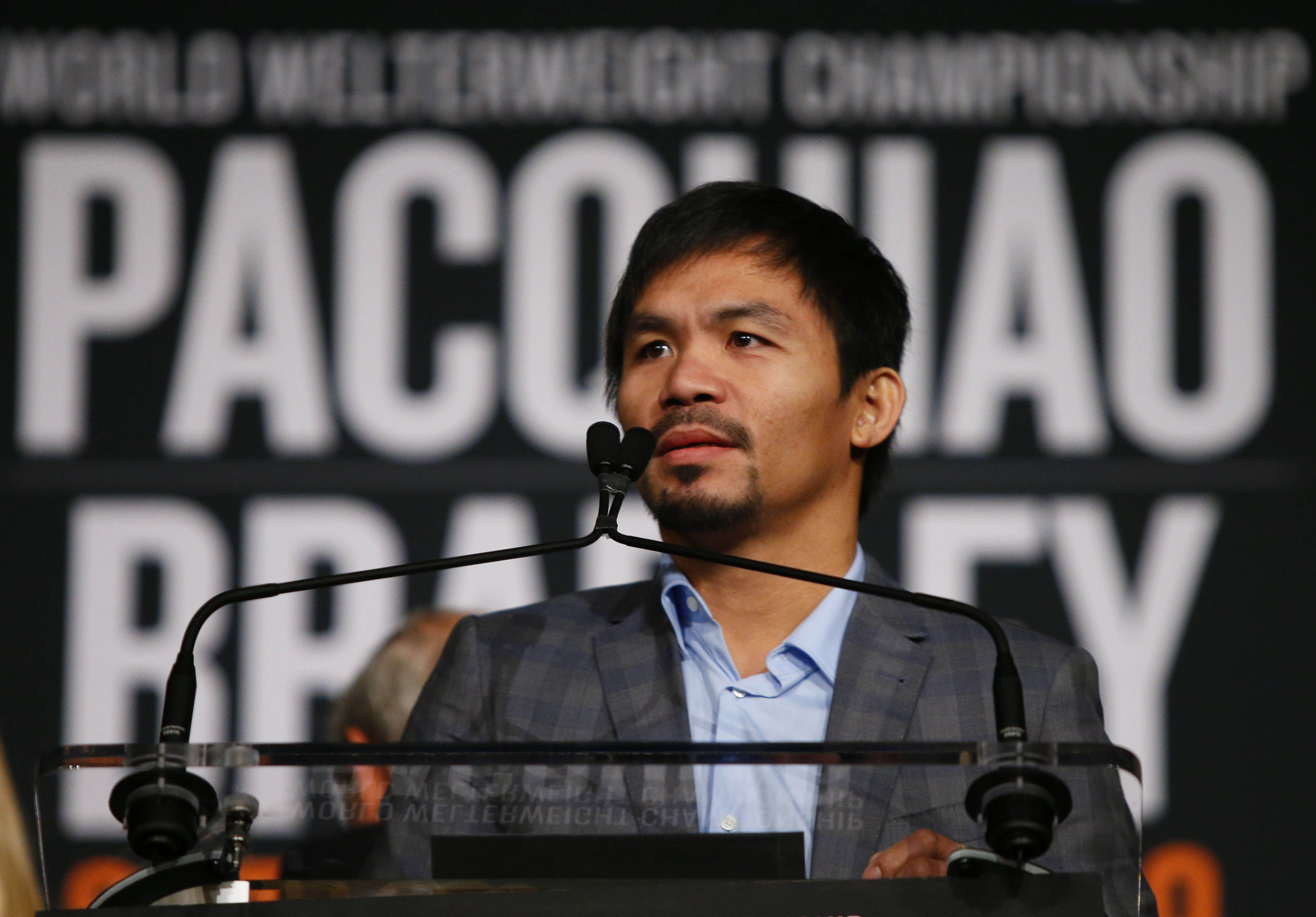 Manny Pacquiao will discuss his upcoming fight at the Pacquiao vs. Bradley 3 press conference.