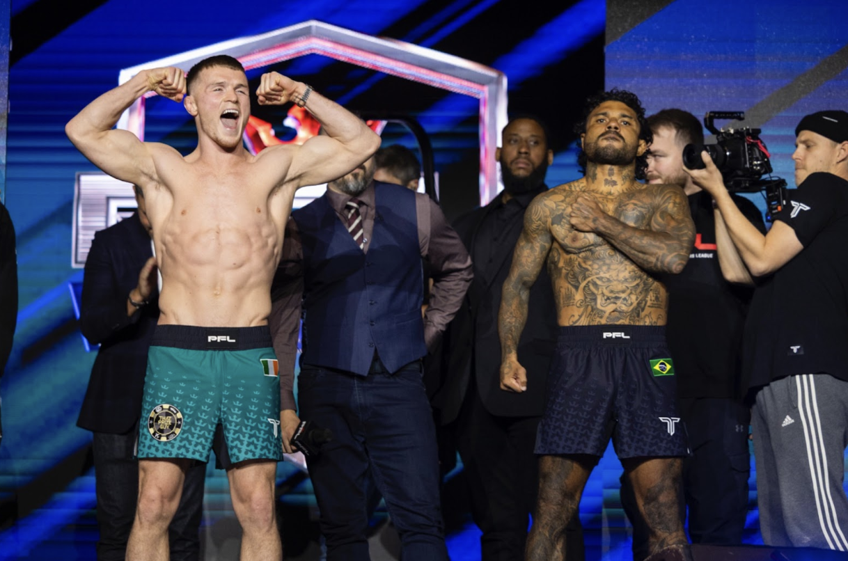Paul Hughes and Bruno Miranda at PFL Belfast